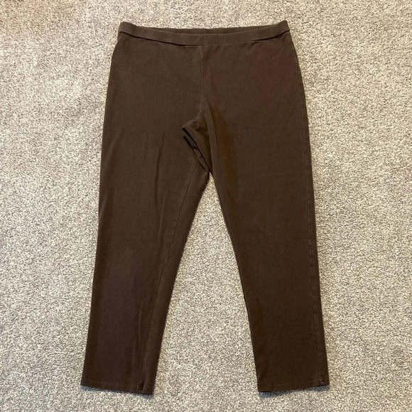 🌸 a.n.a. Brown Cropped Leggings L - Picture 1 of 13